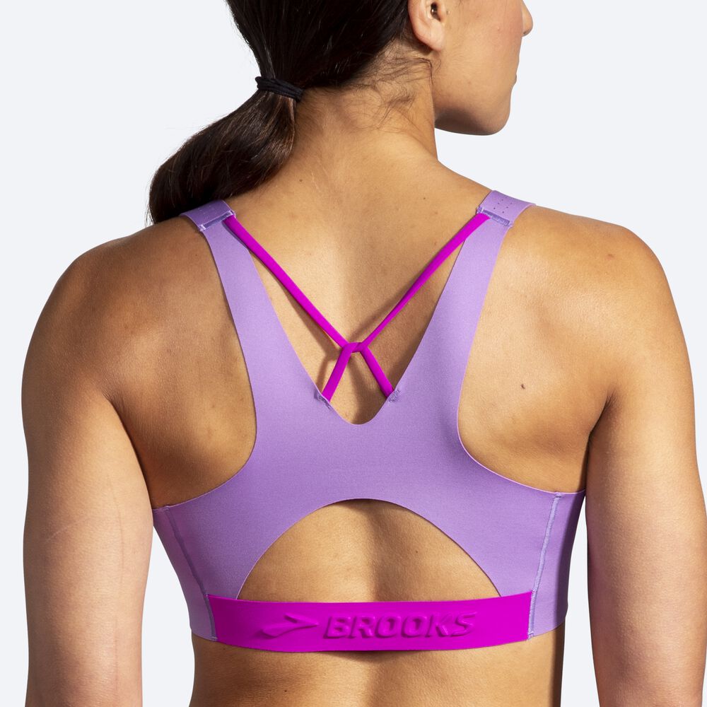 Brooks Dare V Neck Run Bra Ženske Športni Nedrčki Vijolične | Slovenija-72983