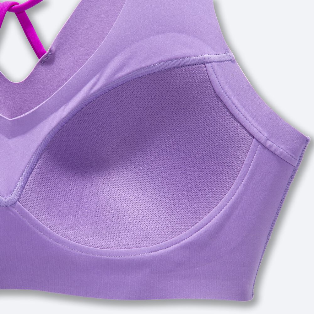 Brooks Dare V Neck Run Bra Ženske Športni Nedrčki Vijolične | Slovenija-72983