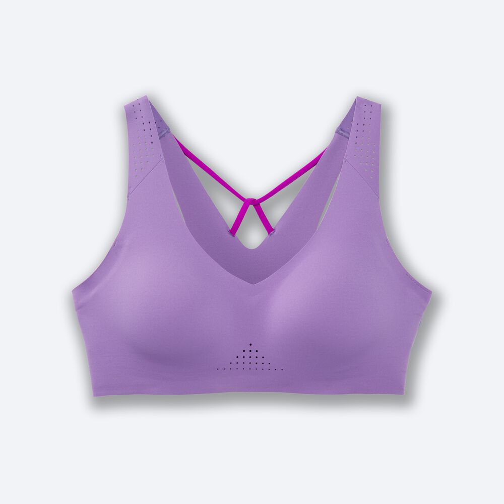 Brooks Dare V Neck Run Bra Ženske Športni Nedrčki Vijolične | Slovenija-72983