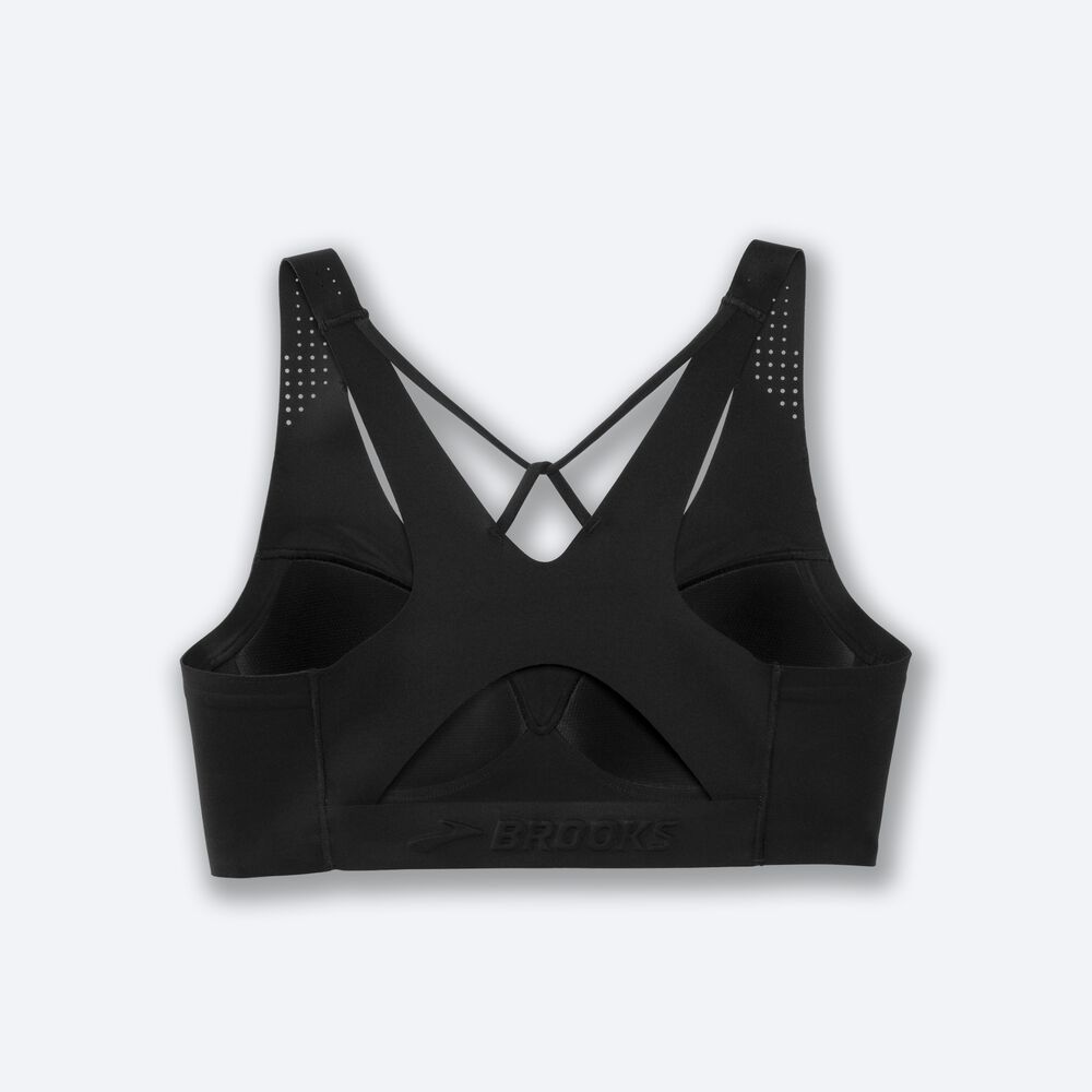 Brooks Dare V Neck Run Bra Ženske Športni Nedrčki Črne | Slovenija-87591