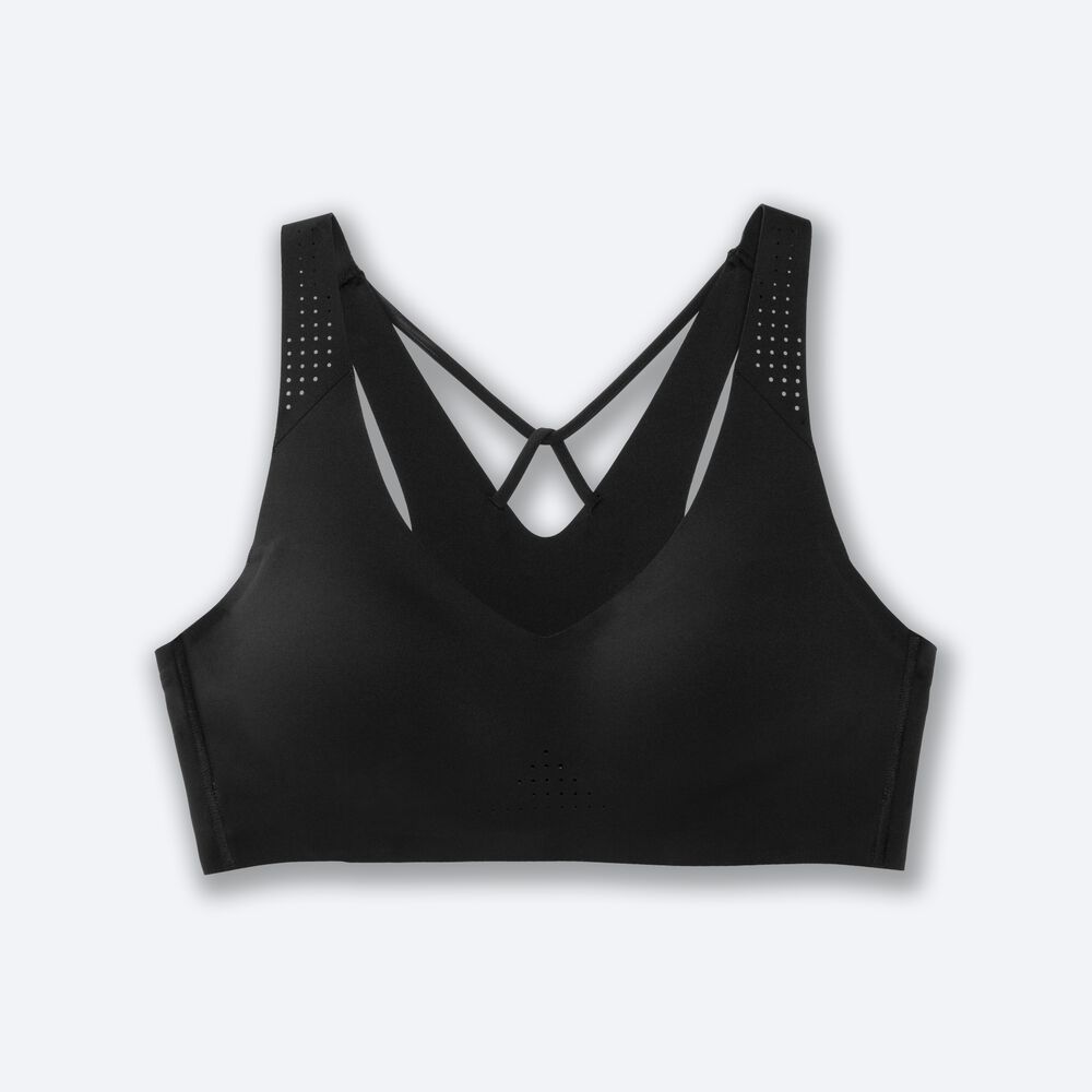 Brooks Dare V Neck Run Bra Ženske Športni Nedrčki Črne | Slovenija-87591