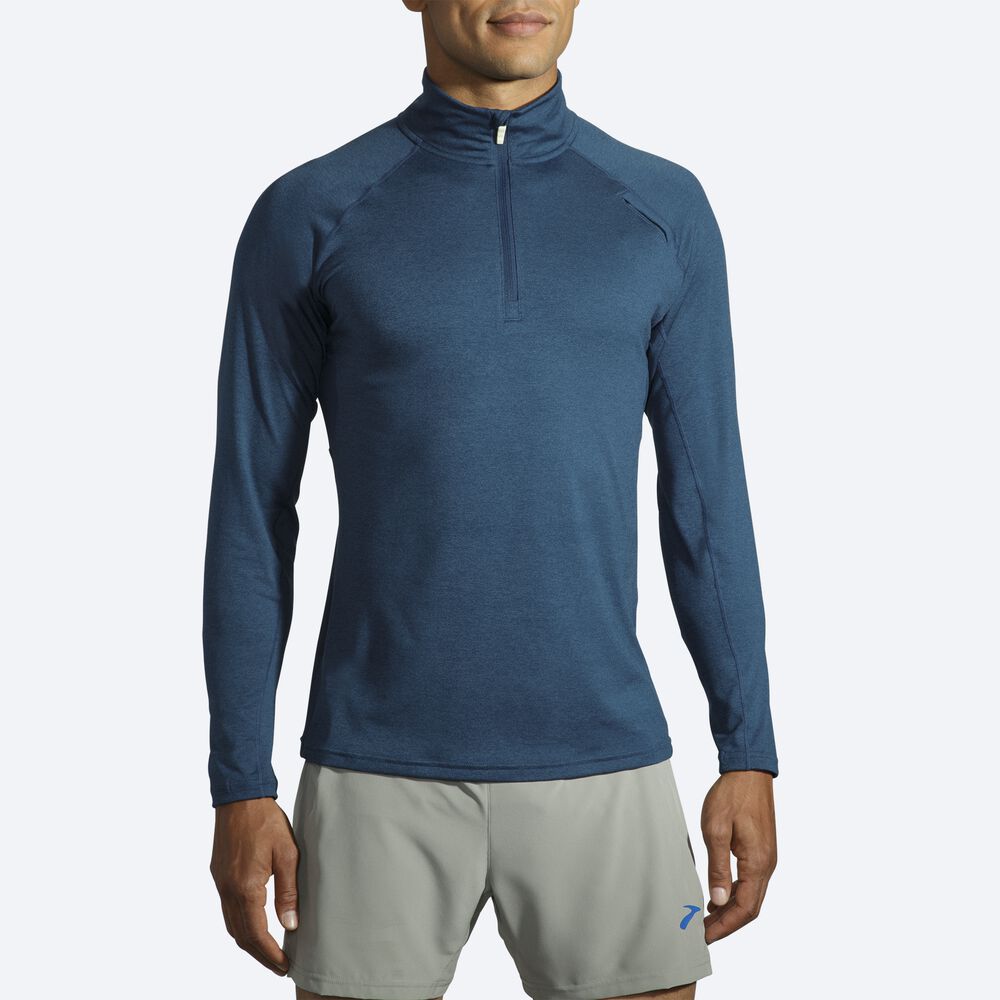 Brooks Dash 1/2 Zip Moški Jakne Indigo | Slovenija-78453