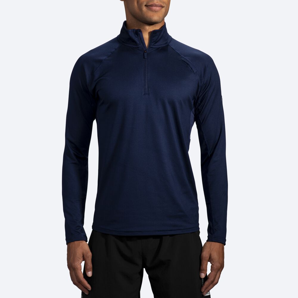 Brooks Dash 1/2 Zip Moški Jakne Temno Modre | Slovenija-03584