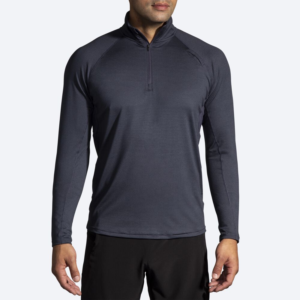 Brooks Dash 1/2 Zip Moški Jakne Temno Sive | Slovenija-87490