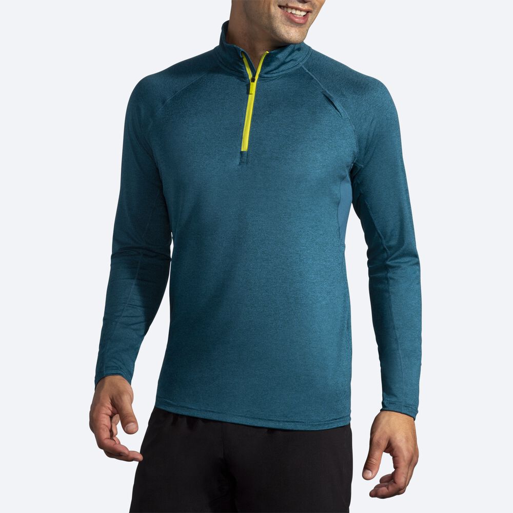 Brooks Dash 1/2 Zip Moški Jakne Temno Zelene | Slovenija-43762