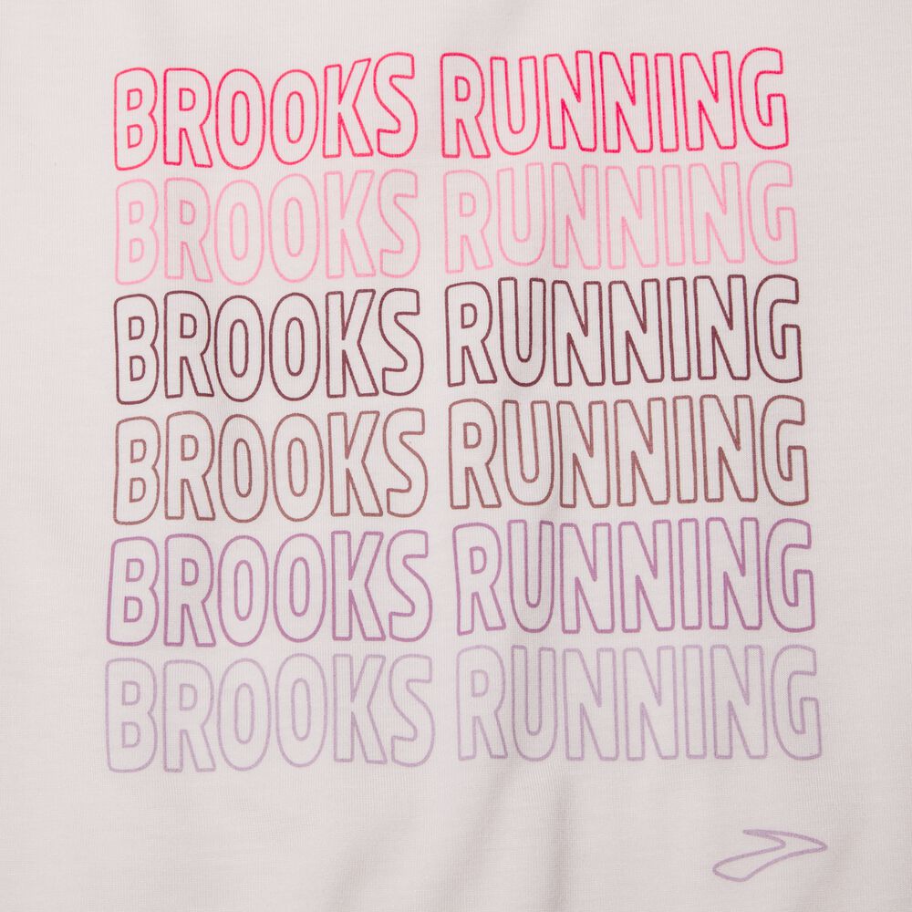 Brooks Distance Grafične Short Sleeve Ženske Majice Roza | Slovenija-69354