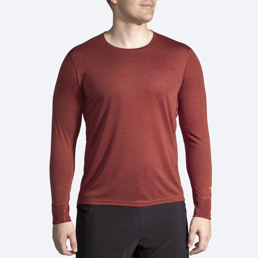 Brooks Distance Long Sleeve Moški Majice Bakrene | Slovenija-47392