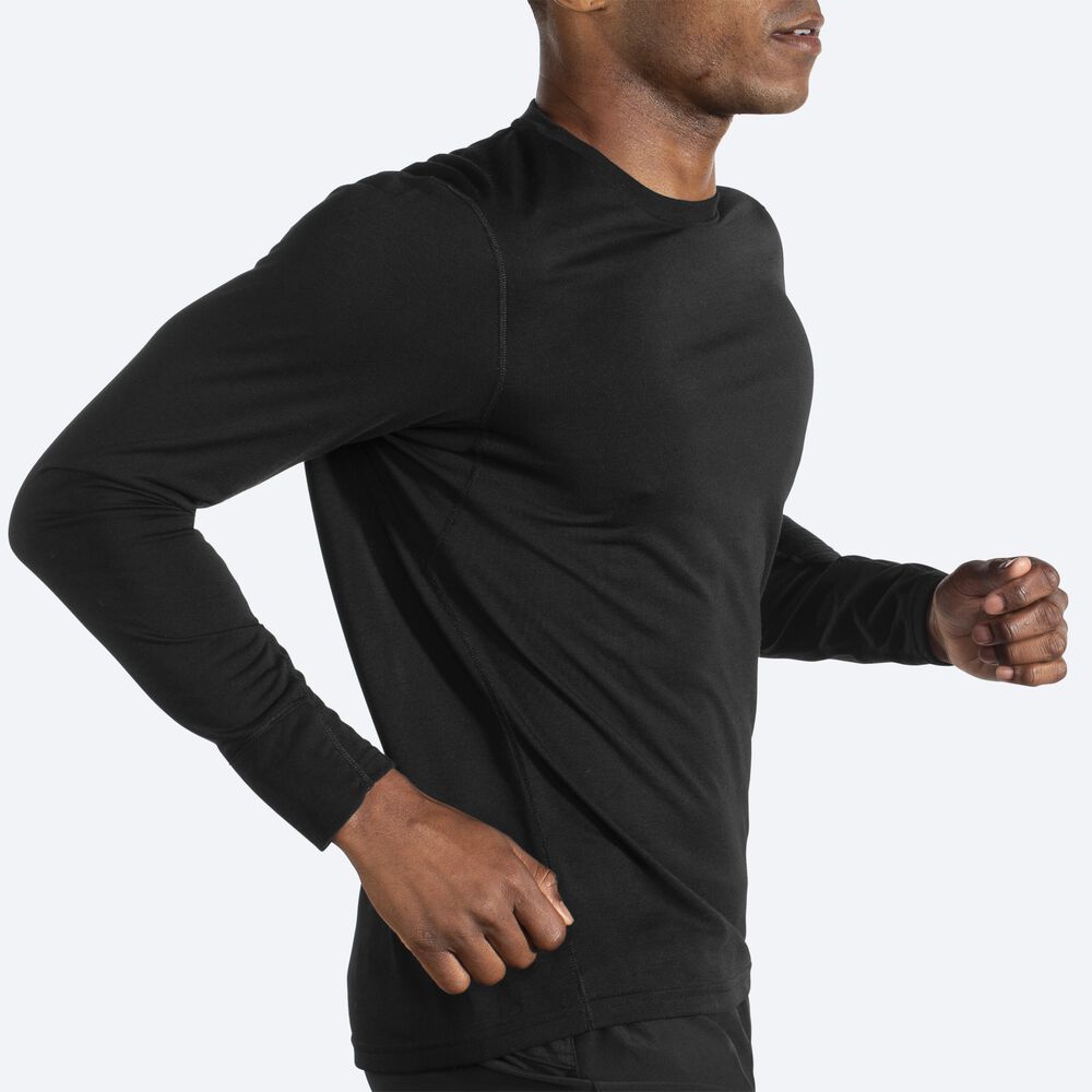 Brooks Distance Long Sleeve Moški Majice Črne | Slovenija-96247