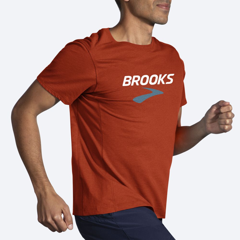 Brooks Distance Short Sleeve 2.0 Moški Majice Rdeče | Slovenija-05812