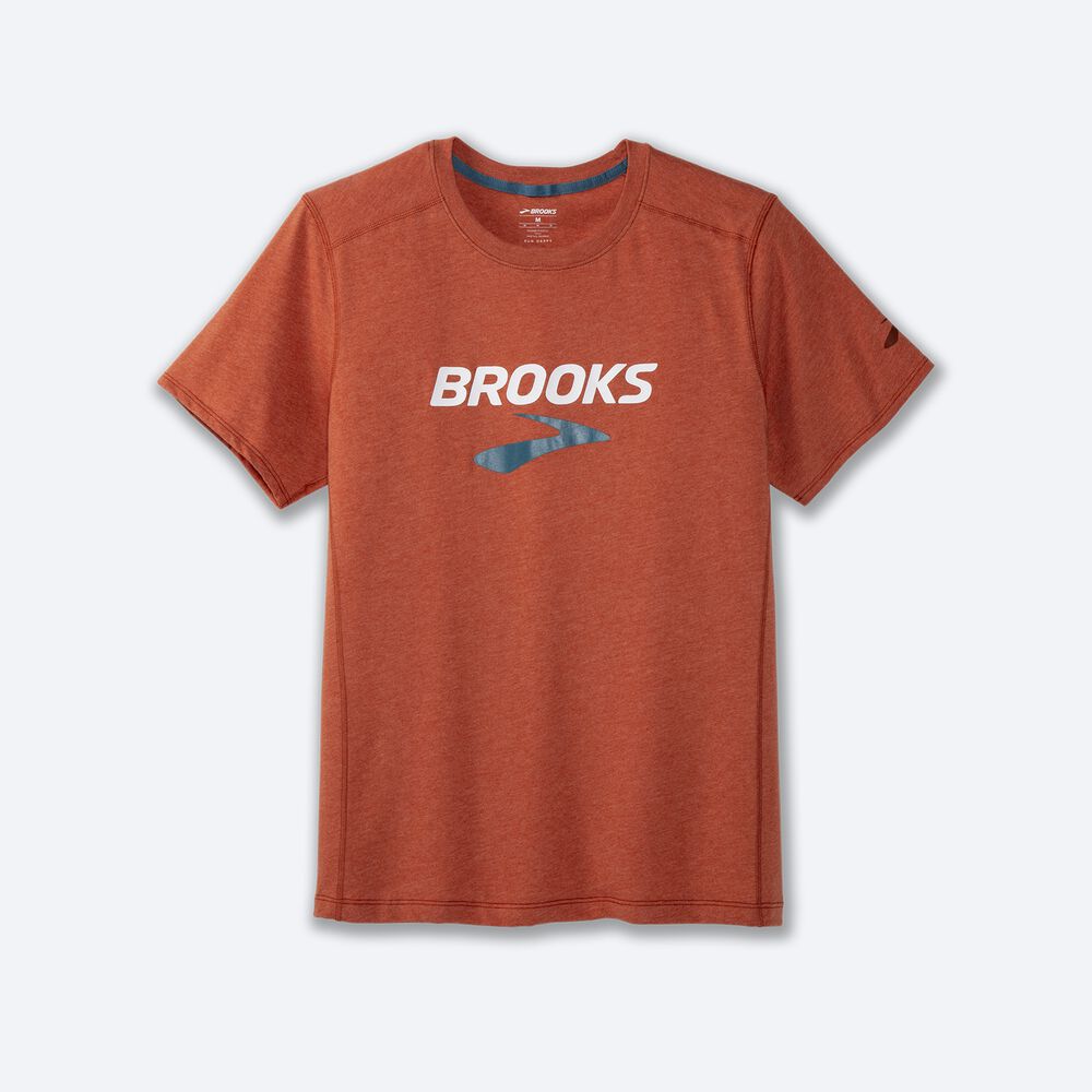 Brooks Distance Short Sleeve 2.0 Moški Majice Rdeče | Slovenija-05812