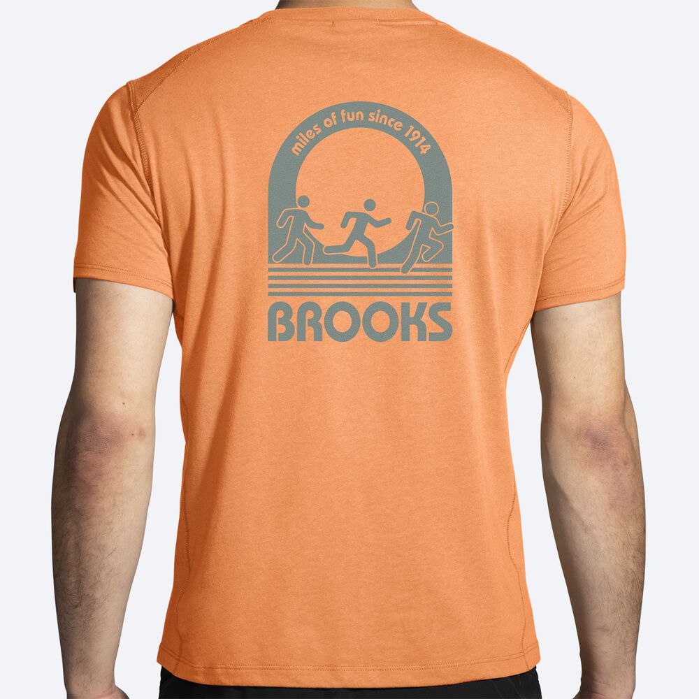 Brooks Distance Short Sleeve 2.0 Moški Majice Oranžne | Slovenija-48507