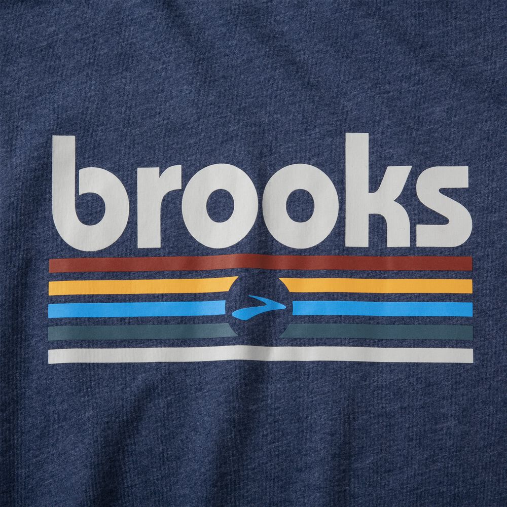 Brooks Distance Short Sleeve 2.0 Moški Majice Temno Modre | Slovenija-52930