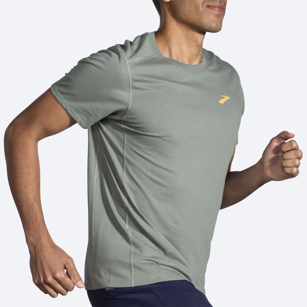 Brooks Distance Short Sleeve 2.0 Moški Majice Zelene | Slovenija-73412