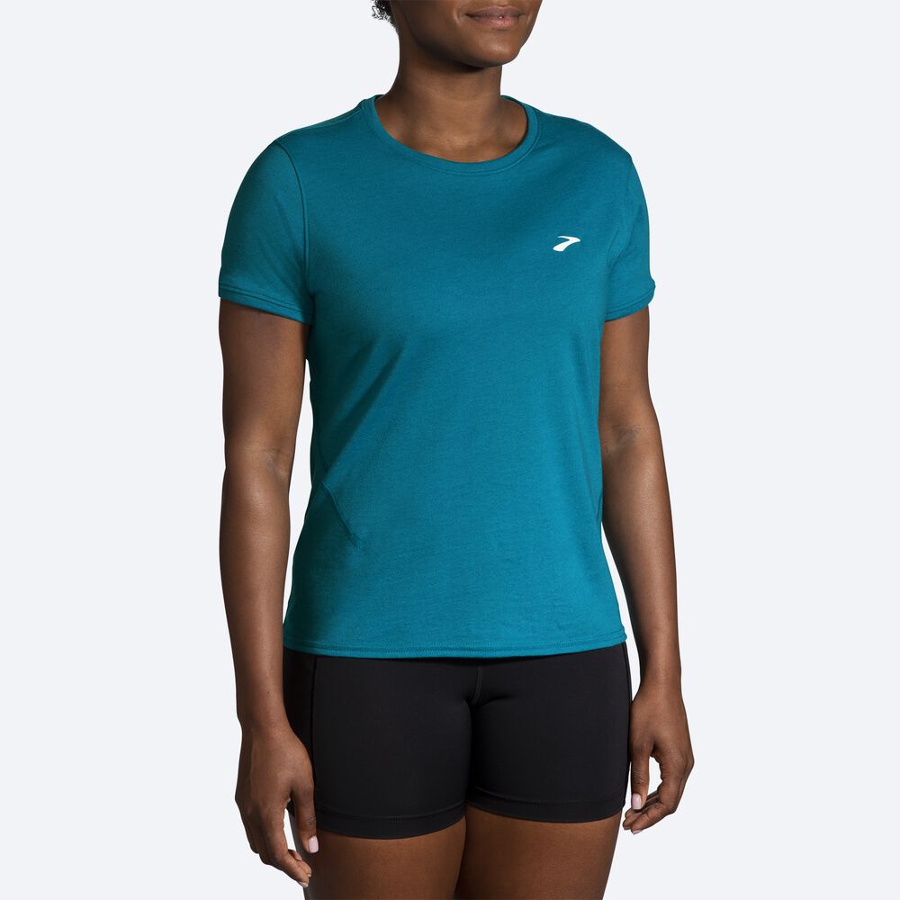 Brooks Distance Short Sleeve 2.0 Ženske Majice Modre | Slovenija-51824