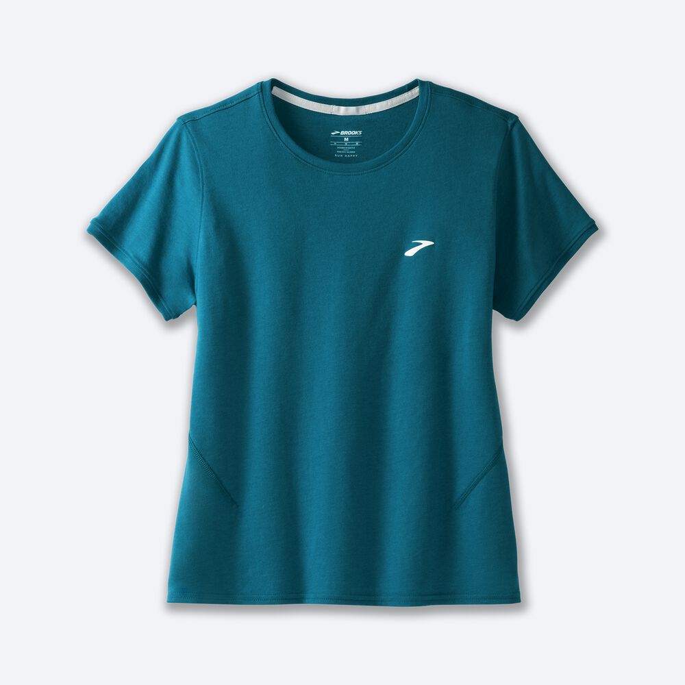 Brooks Distance Short Sleeve 2.0 Ženske Majice Modre | Slovenija-51824