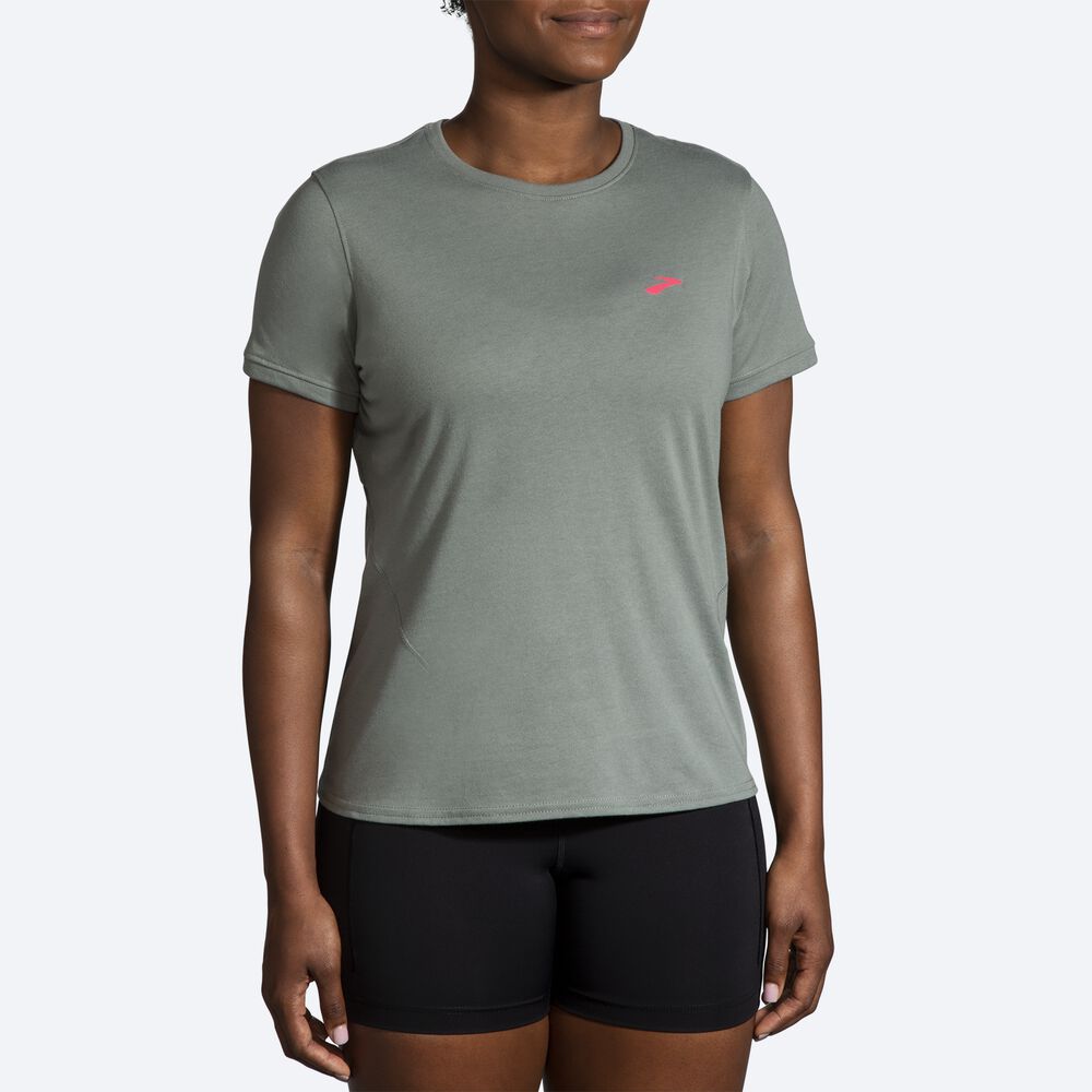 Brooks Distance Short Sleeve 2.0 Ženske Majice Zelene | Slovenija-63179