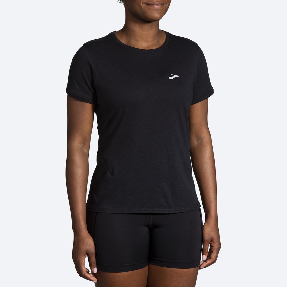 Brooks Distance Short Sleeve 2.0 Ženske Majice Črne | Slovenija-73406