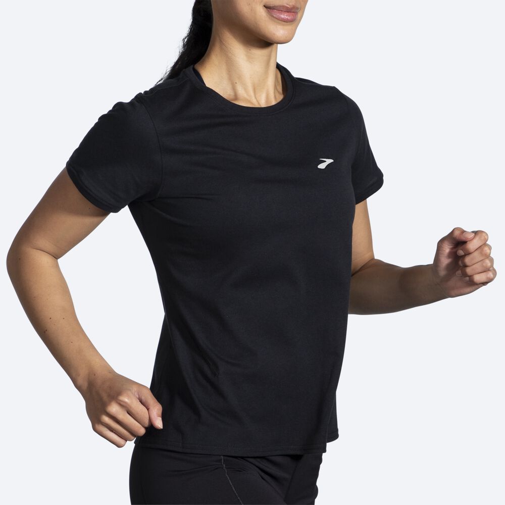 Brooks Distance Short Sleeve 2.0 Ženske Majice Črne | Slovenija-73406