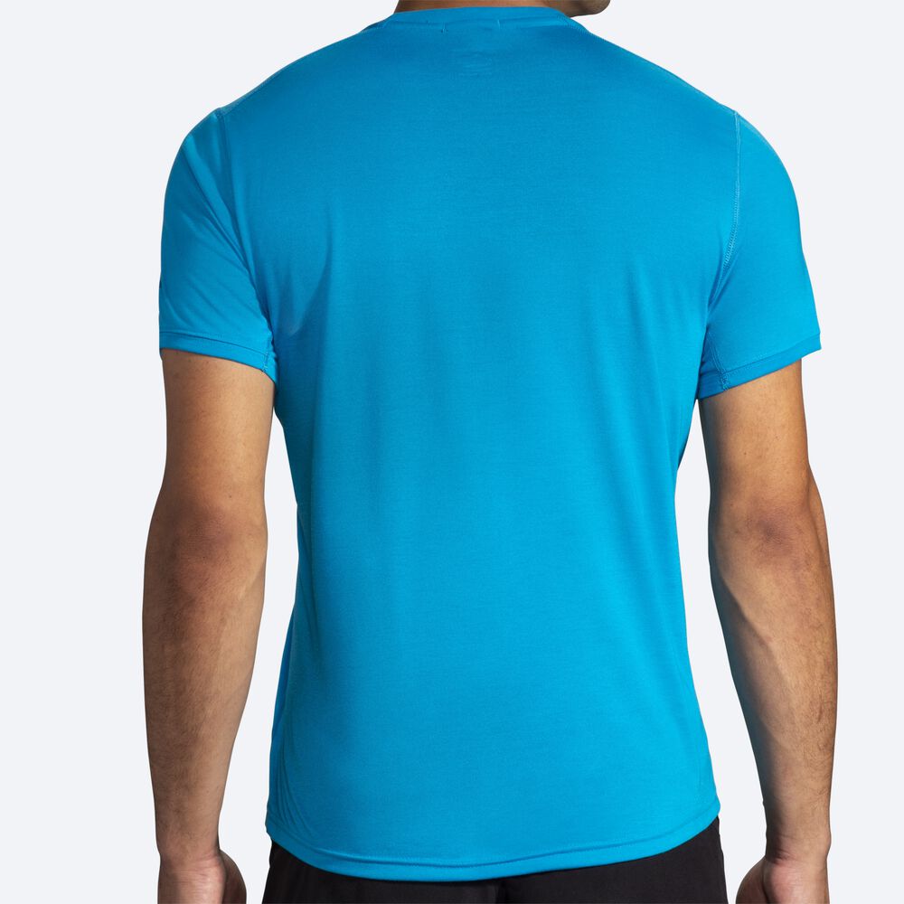 Brooks Distance Short Sleeve Moški Majice Modre | Slovenija-25310