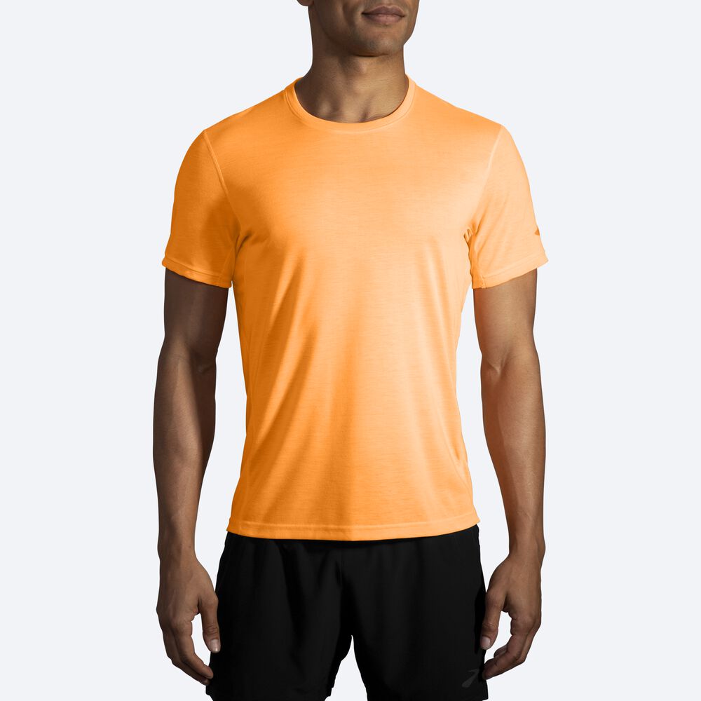 Brooks Distance Short Sleeve Moški Majice Oranžne | Slovenija-41362