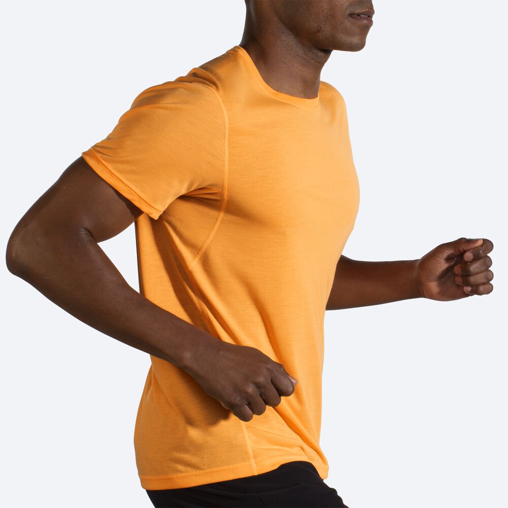 Brooks Distance Short Sleeve Moški Majice Oranžne | Slovenija-41362