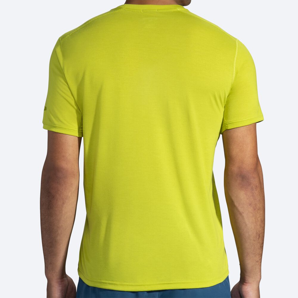 Brooks Distance Short Sleeve Moški Majice Rumene | Slovenija-42903