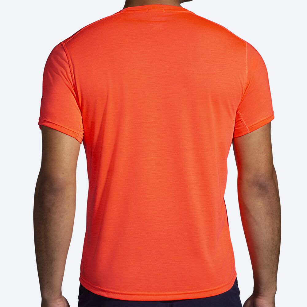 Brooks Distance Short Sleeve Moški Majice Oranžne | Slovenija-57018