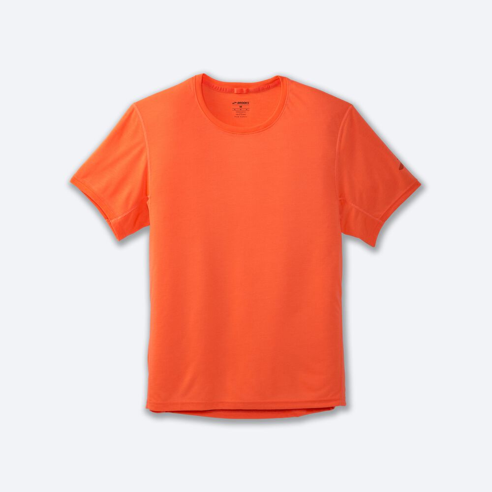 Brooks Distance Short Sleeve Moški Majice Oranžne | Slovenija-57018