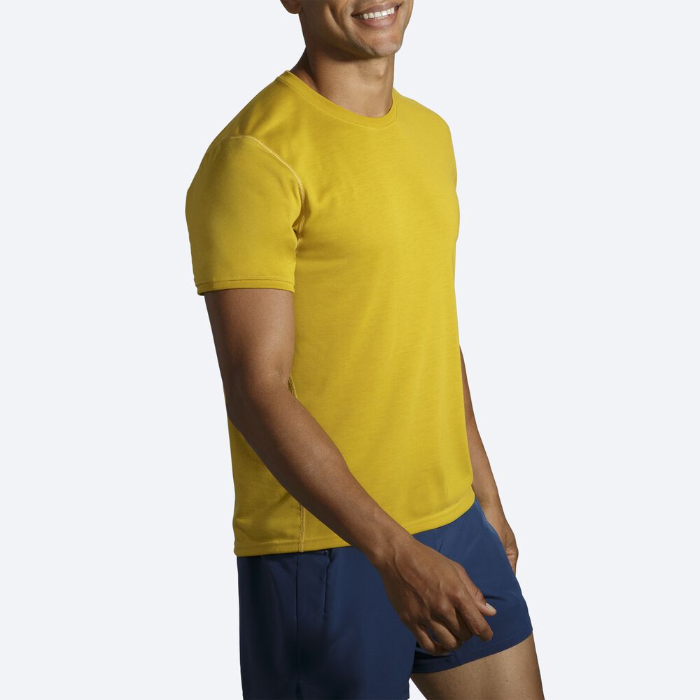 Brooks Distance Short Sleeve Moški Majice Zlate | Slovenija-67824