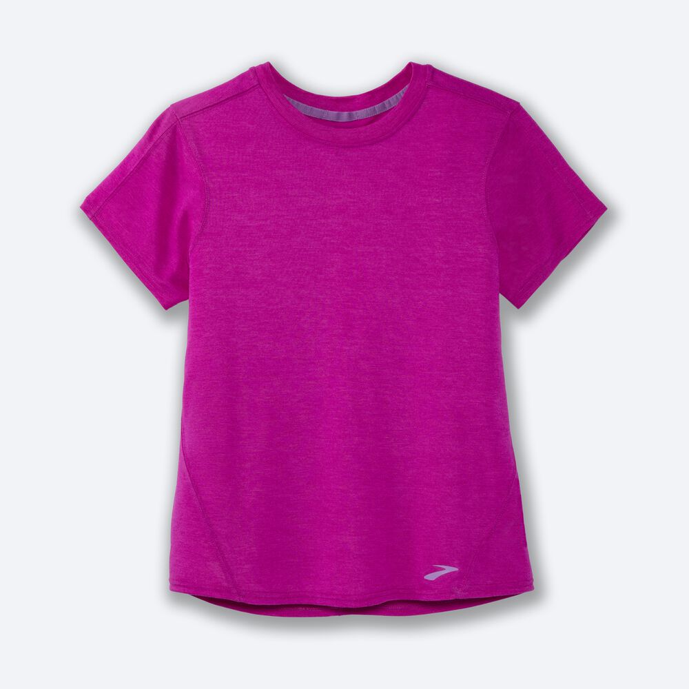 Brooks Distance Short Sleeve Ženske Majice Roza | Slovenija-53071