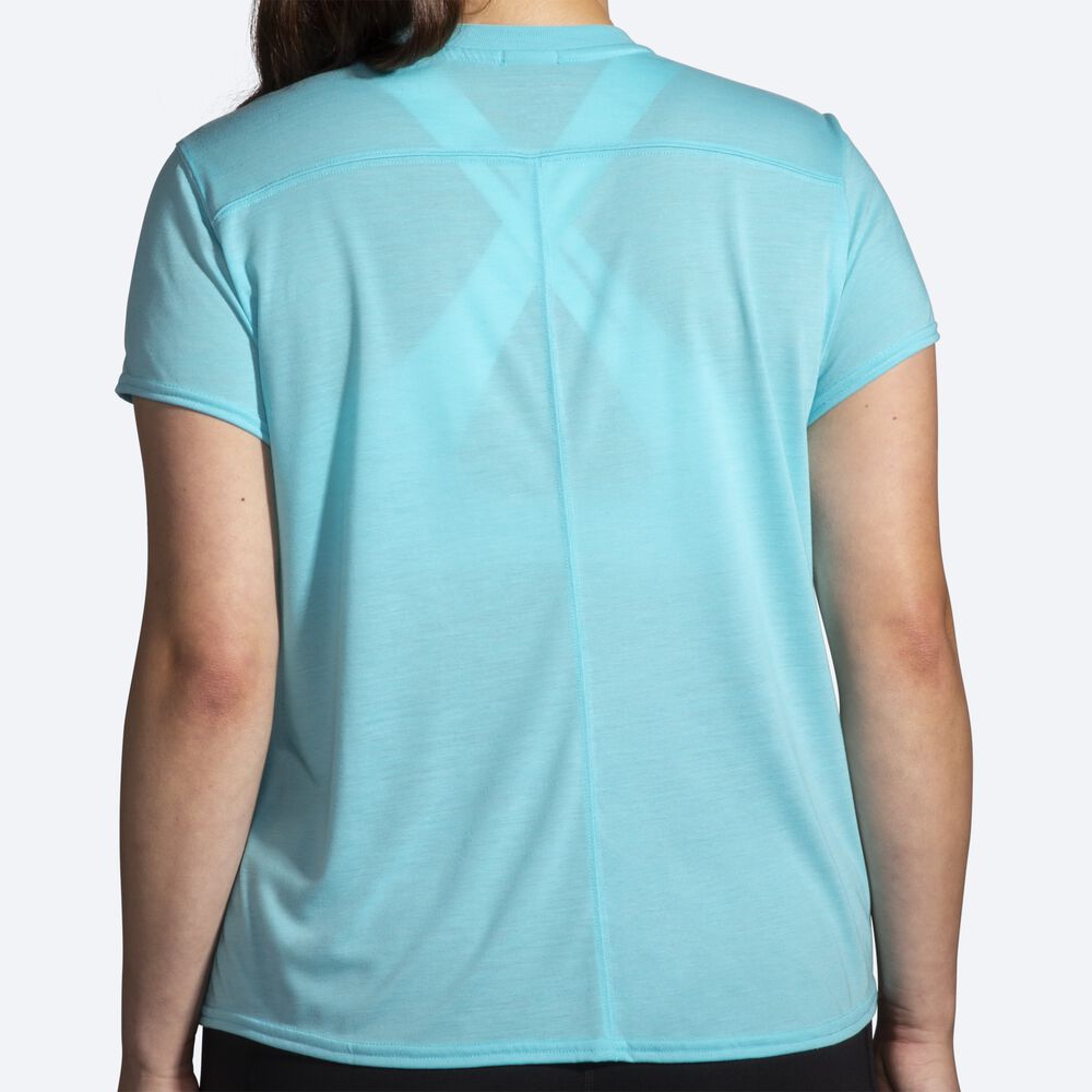 Brooks Distance Short Sleeve Ženske Majice Turkizna | Slovenija-65140