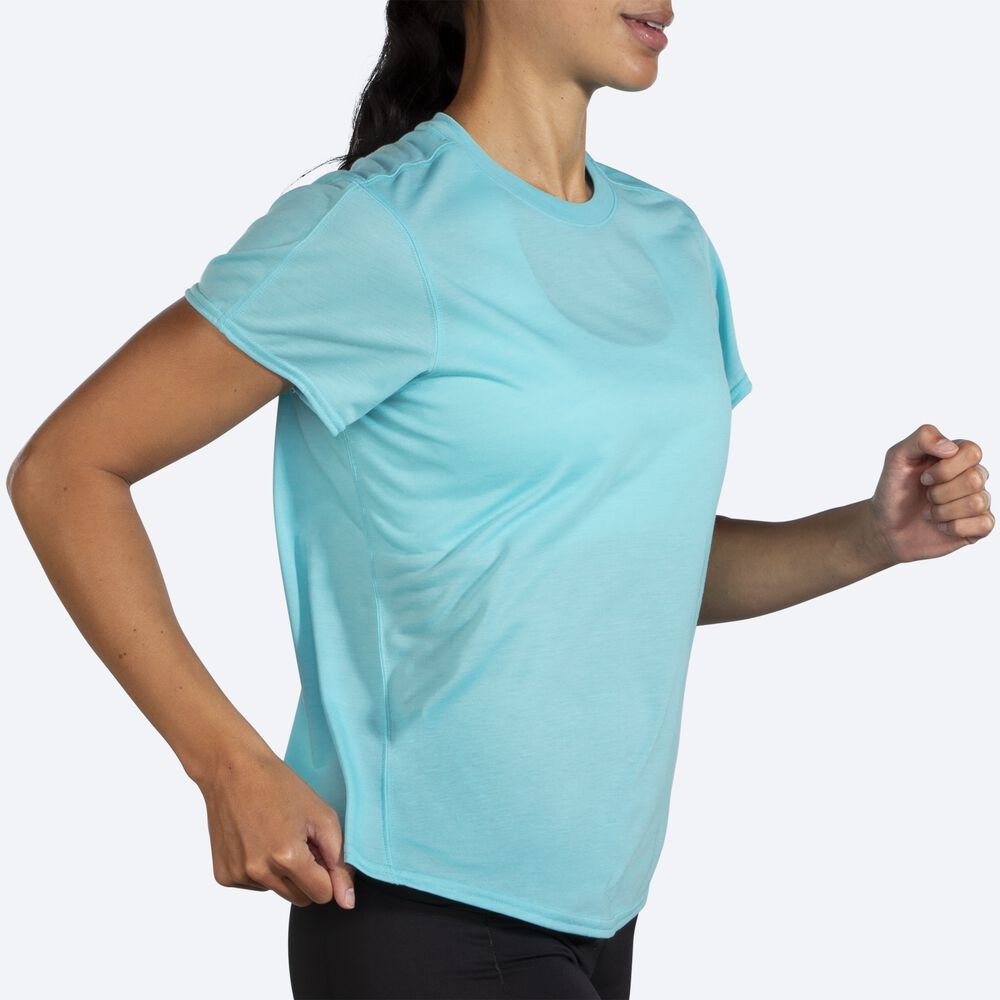 Brooks Distance Short Sleeve Ženske Majice Turkizna | Slovenija-65140