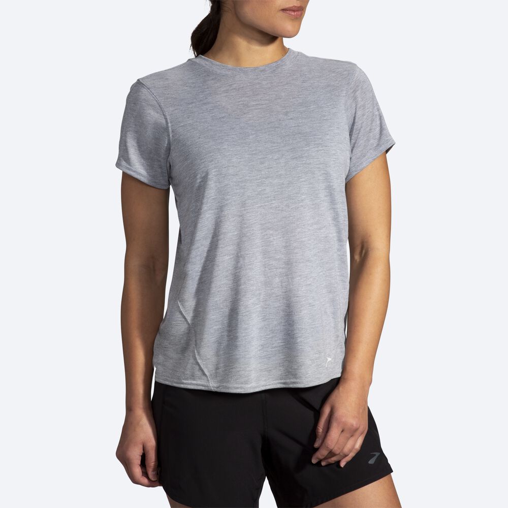 Brooks Distance Short Sleeve Ženske Majice Sive | Slovenija-79062