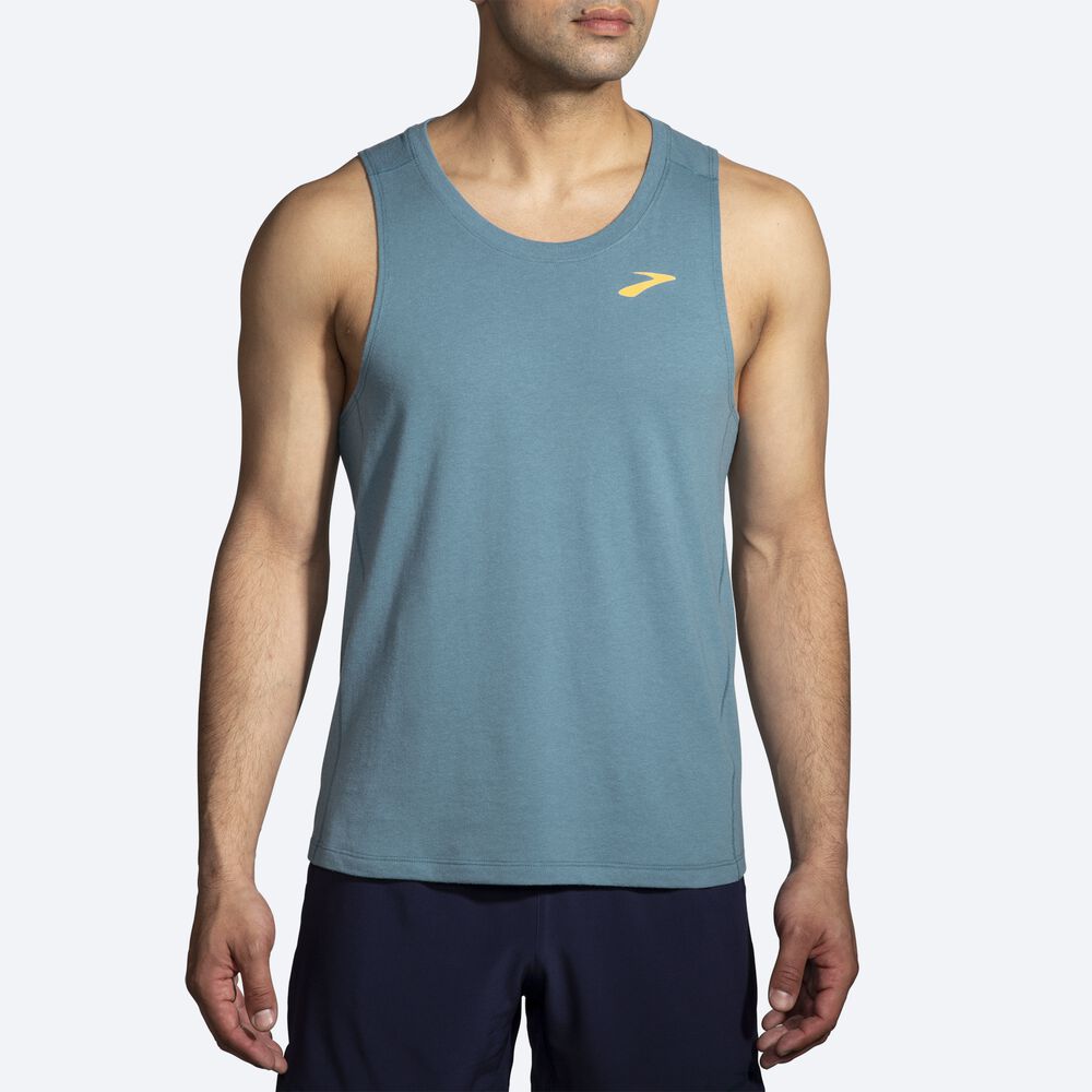 Brooks Distance Tank 2.0 Moški Majice Brez Rokavov Modre | Slovenija-79843