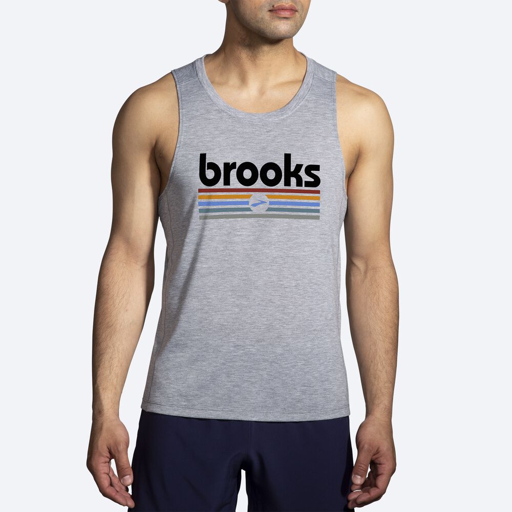 Brooks Distance Tank 2.0 Moški Majice Brez Rokavov Sive | Slovenija-93867