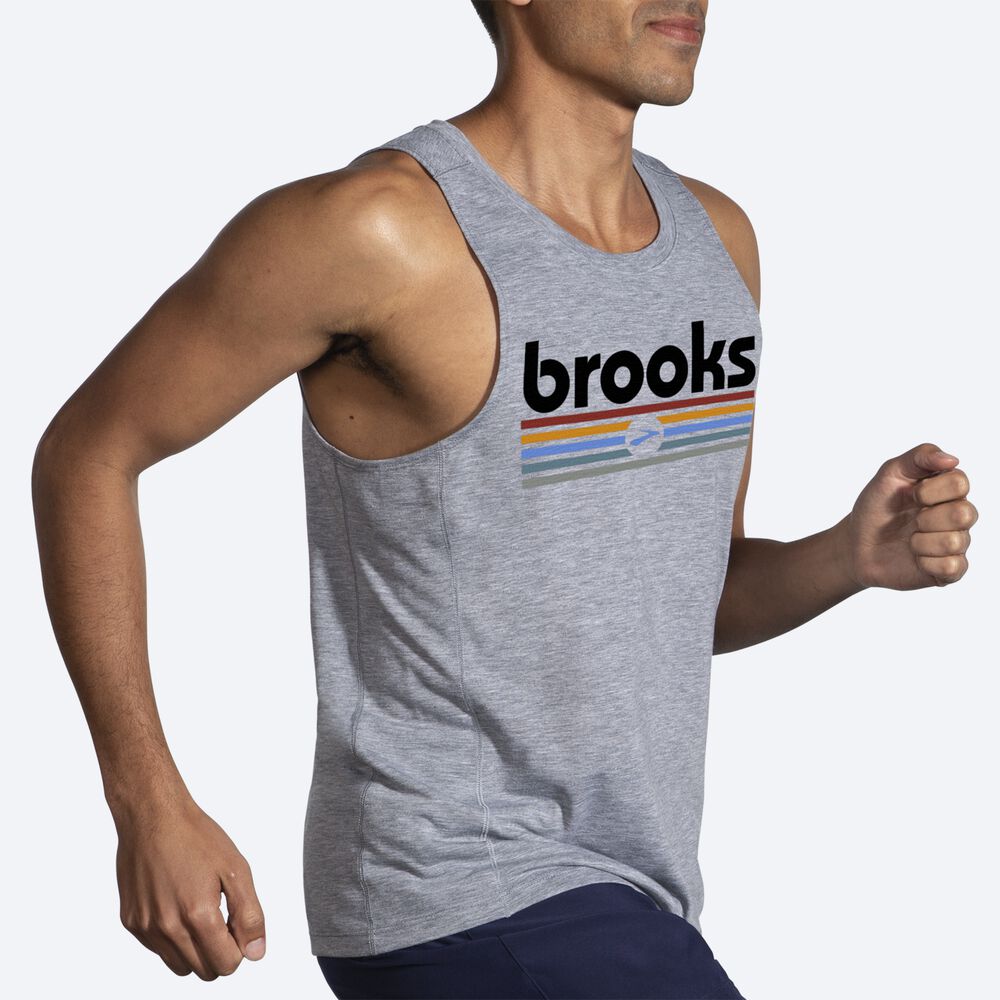 Brooks Distance Tank 2.0 Moški Majice Brez Rokavov Sive | Slovenija-93867