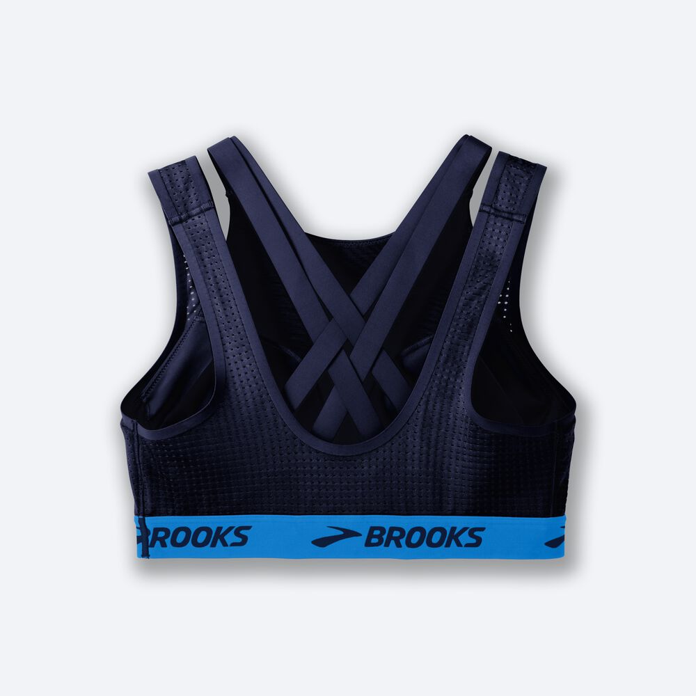 Brooks Drive Mesh Run Bra Ženske Športni Nedrčki Temno Modre Modre | Slovenija-83640