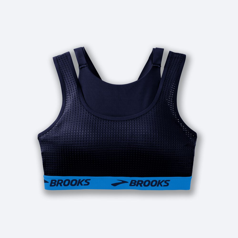 Brooks Drive Mesh Run Bra Ženske Športni Nedrčki Temno Modre Modre | Slovenija-83640