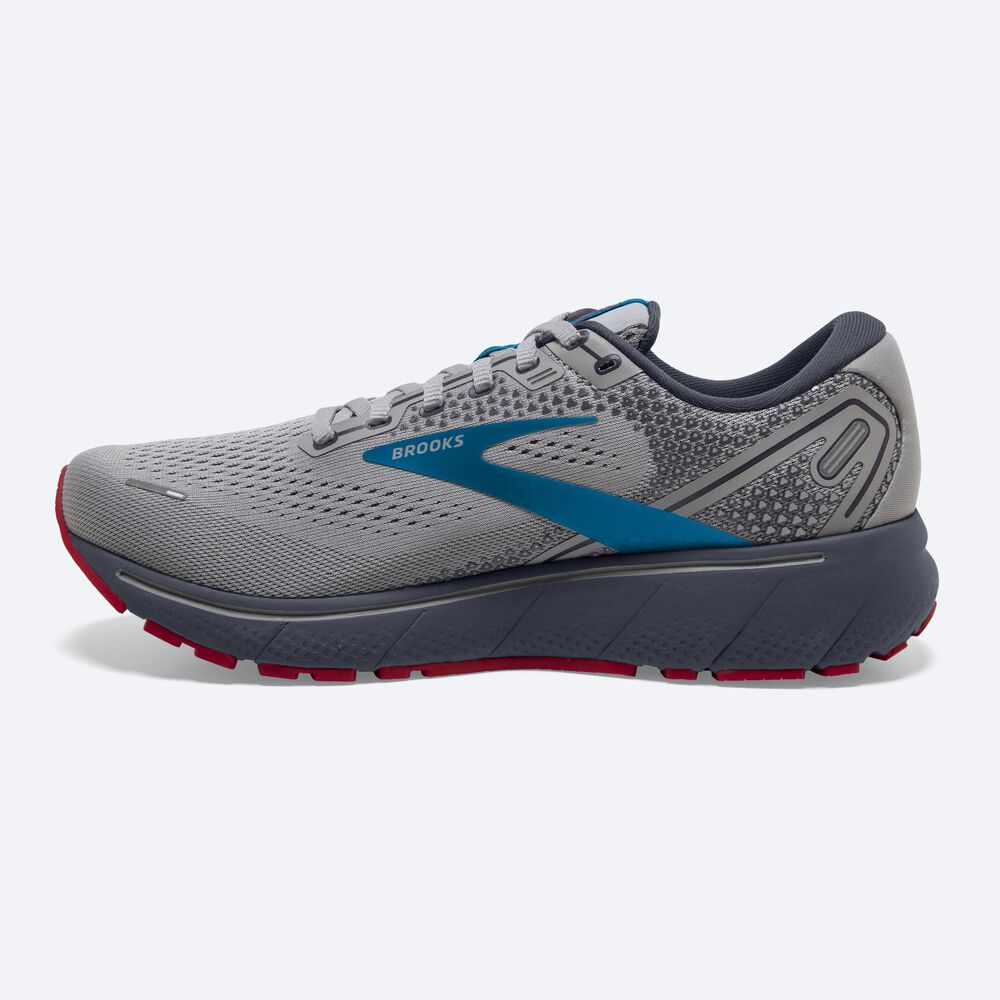 Brooks Ghost 14 Moški Tekaški Copati Sive Modre Rdeče | Slovenija-75916