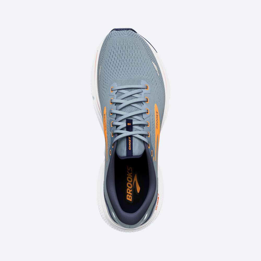 Brooks Ghost 15 Moški Tekaški Copati Sive Temno Modre Oranžne | Slovenija-52084