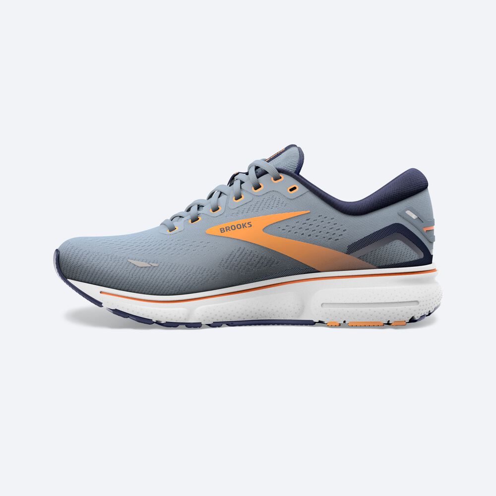 Brooks Ghost 15 Moški Tekaški Copati Sive Temno Modre Oranžne | Slovenija-52084