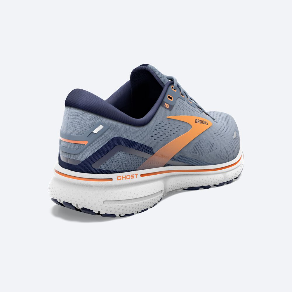 Brooks Ghost 15 Moški Tekaški Copati Sive Temno Modre Oranžne | Slovenija-52084