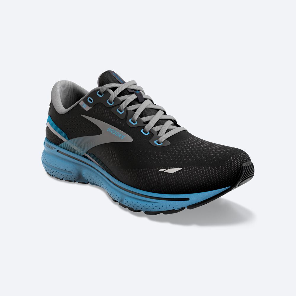 Brooks Ghost 15 Moški Tekaški Copati Črne Modre | Slovenija-91583