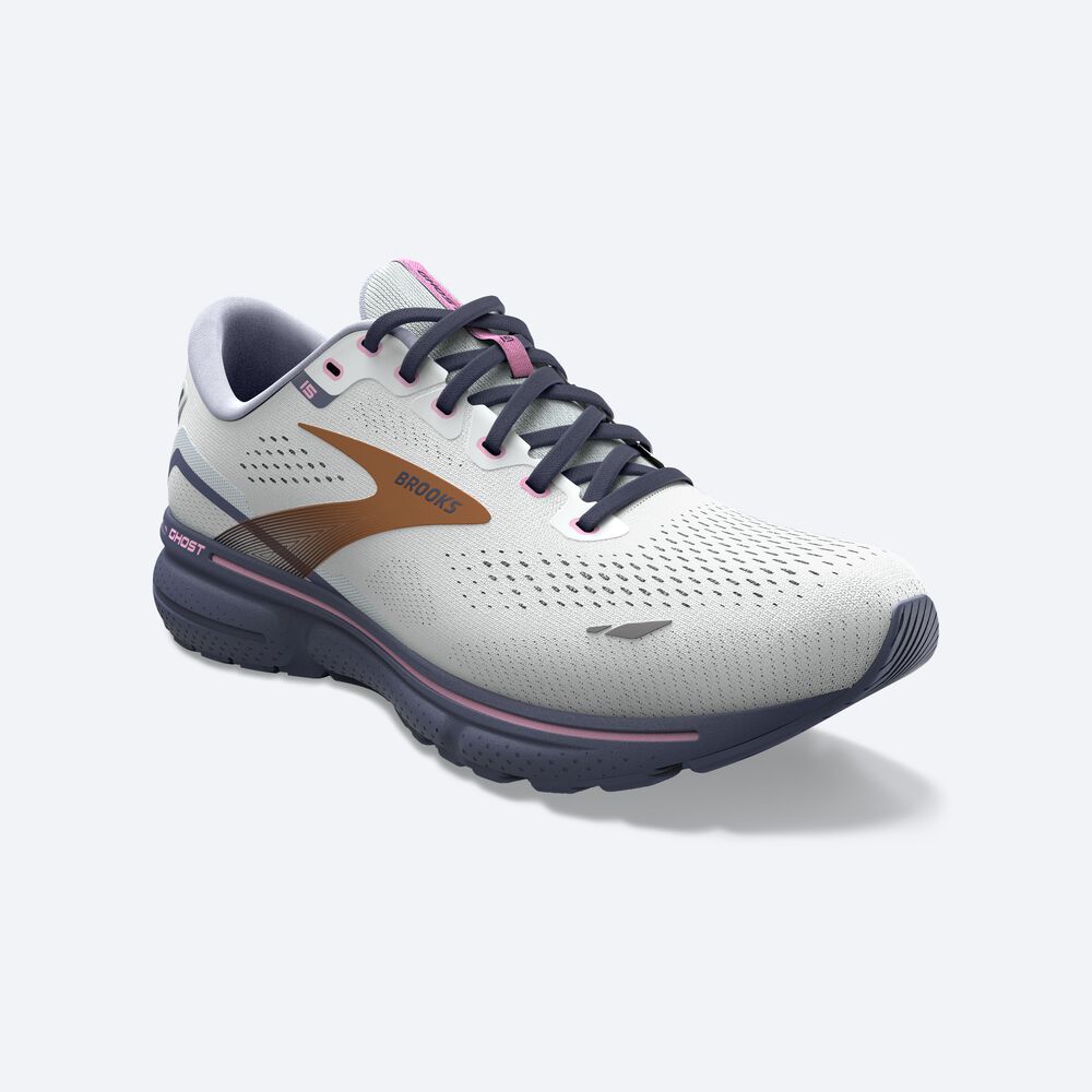 Brooks Ghost 15 Ženske Tekaški Copati Modre Roza Bakrene | Slovenija-81394