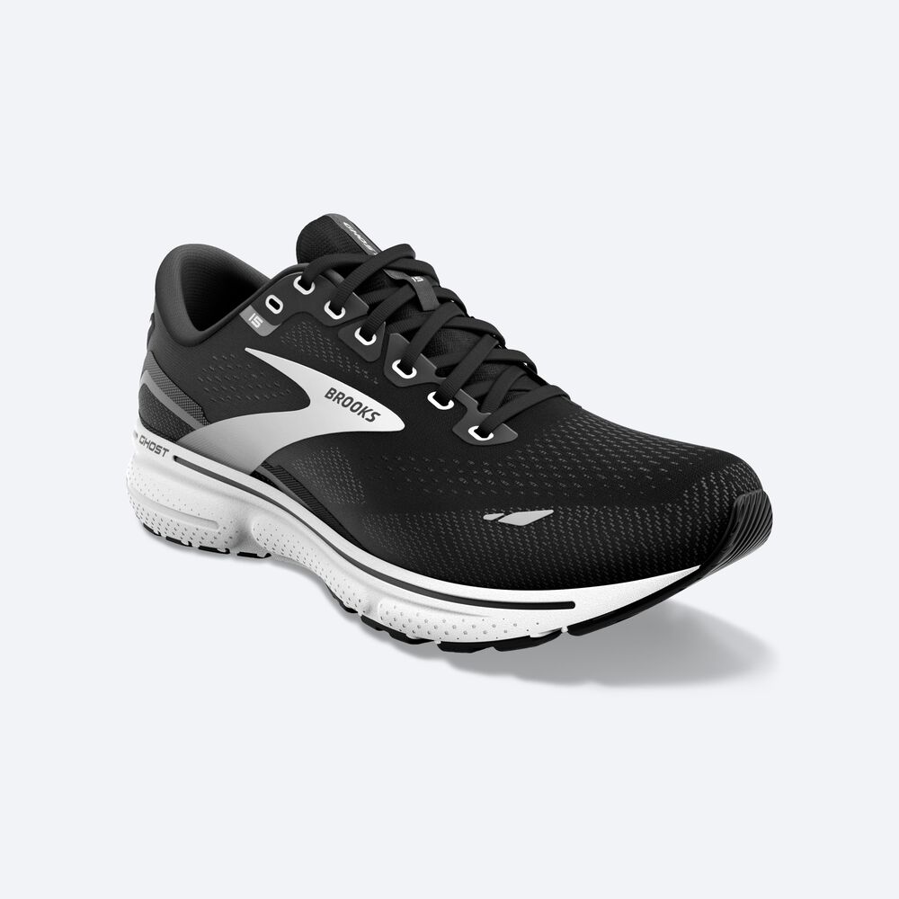 Brooks Ghost 15 Ženske Tekaški Copati Črne Bele | Slovenija-43807