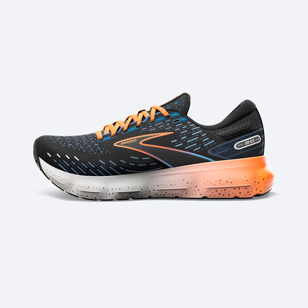 Brooks Glycerin 20 Moški Tekaški Copati Črne Modre Oranžne | Slovenija-16432