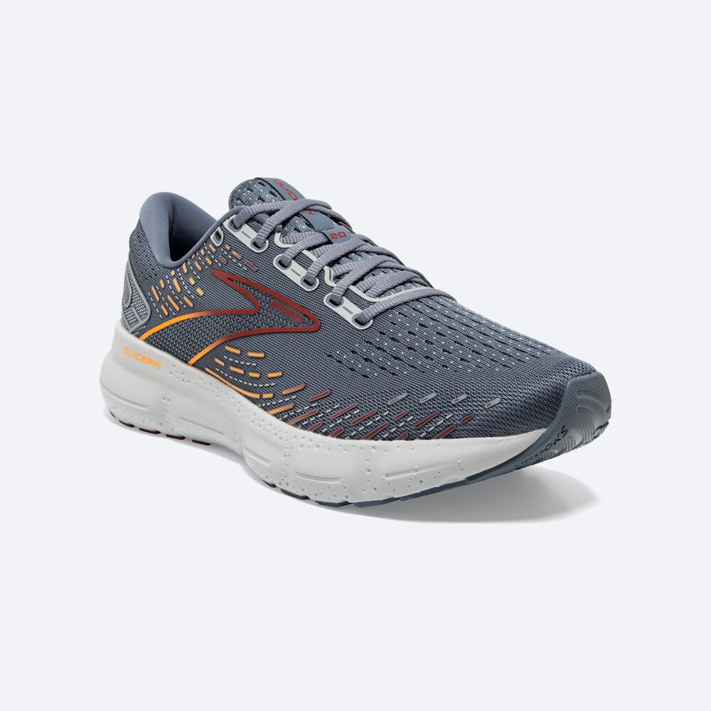 Brooks Glycerin 20 Moški Tekaški Copati Sive Rdeče Oranžne | Slovenija-30819