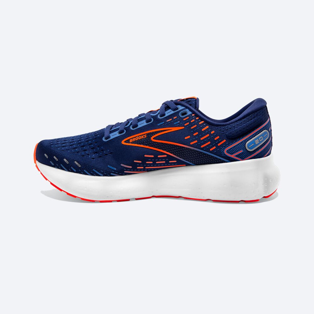 Brooks Glycerin 20 Moški Tekaški Copati Modre Modre Oranžne | Slovenija-85624