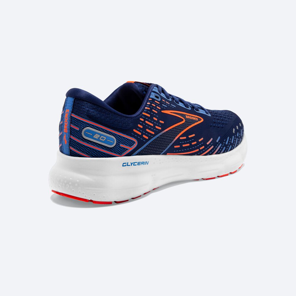 Brooks Glycerin 20 Moški Tekaški Copati Modre Modre Oranžne | Slovenija-85624