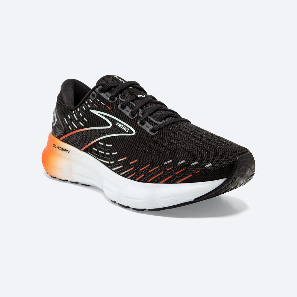 Brooks Glycerin 20 Ženske Tekaški Copati Črne Rdeče | Slovenija-06728